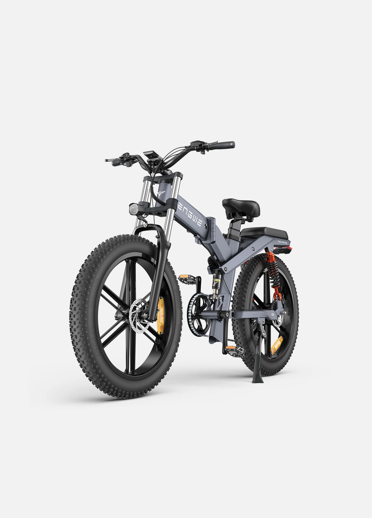 ENGWE X26 Folding Electric Bike – 26" Fat Tires, 1200W Peak Motor, 48V 29.2Ah Dual Batteries