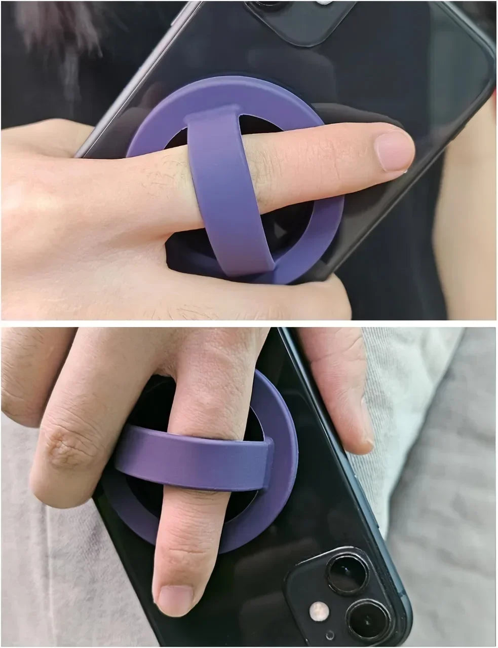 Magnetic Phone Ring Holder – 360° Rotating Grip and Stand for Smartphones