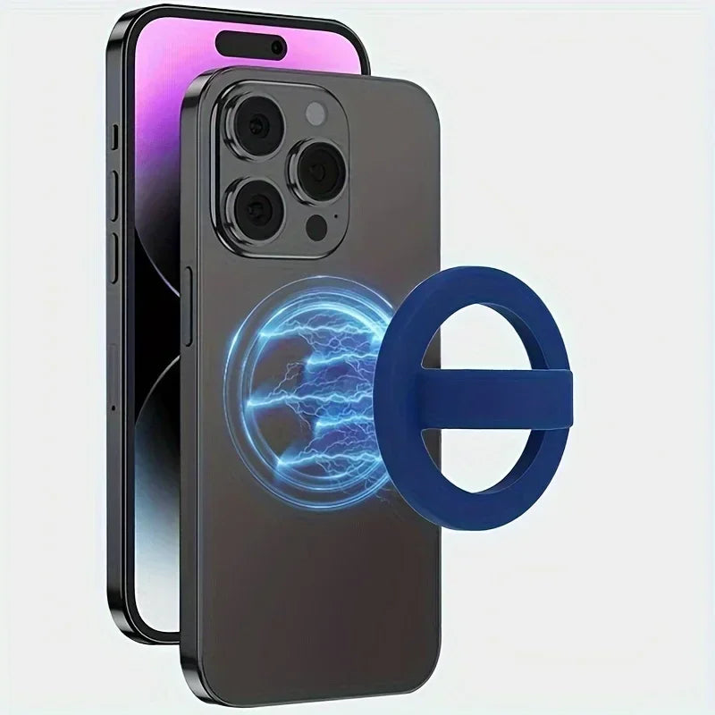 Magnetic Phone Ring Holder – 360° Rotating Grip and Stand for Smartphones