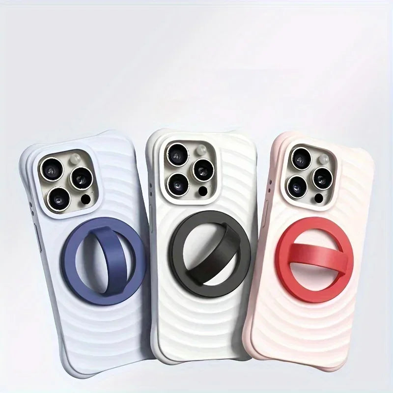 Magnetic Phone Ring Holder – 360° Rotating Grip and Stand for Smartphones