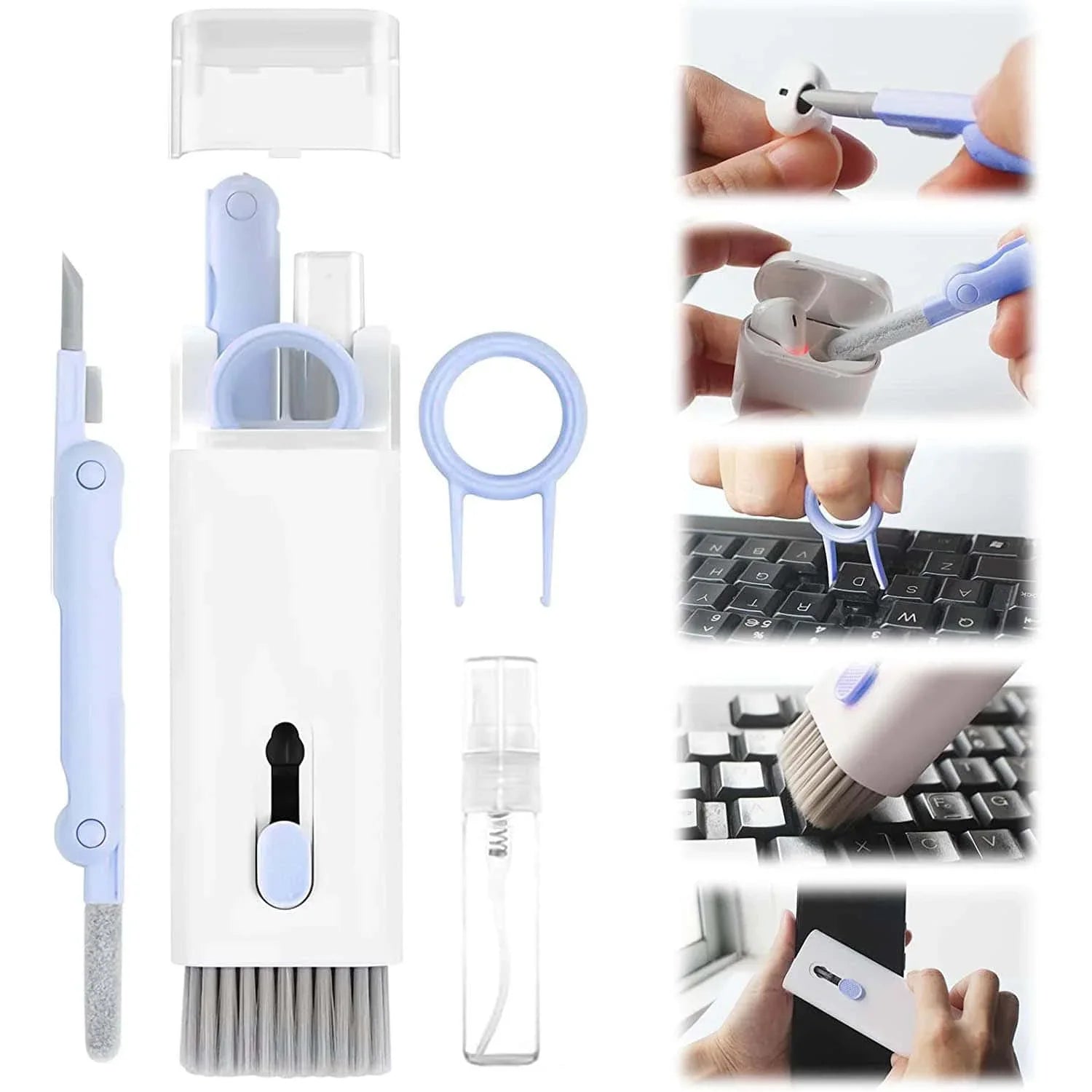 7-in-1 Cleaning Kit – All-in-One Tool for AirPods, Phones & Laptop Care