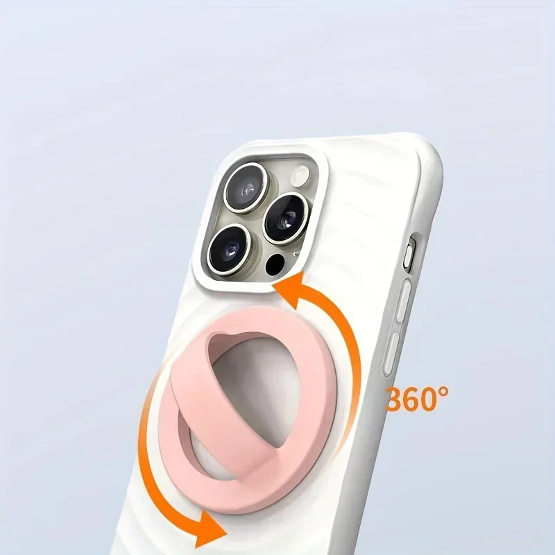 Magnetic Phone Ring Holder – 360° Rotating Grip and Stand for Smartphones