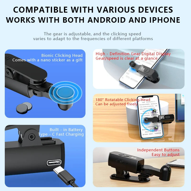 Auto Clicker for Smartphones – Adjustable Tap Device for Mobile Use