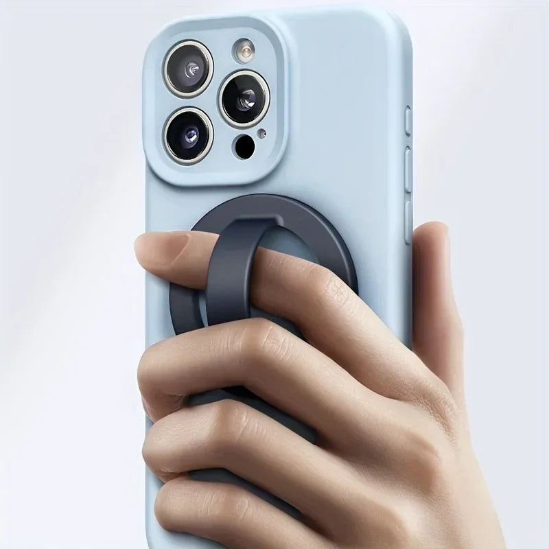 Magnetic Phone Ring Holder – 360° Rotating Grip and Stand for Smartphones
