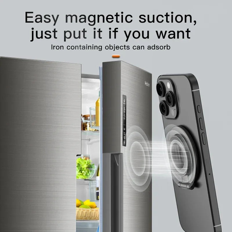 2-in-1 Magnetic Phone Stand – 360° Rotating Car Mount for MagSafe Compatible Devices