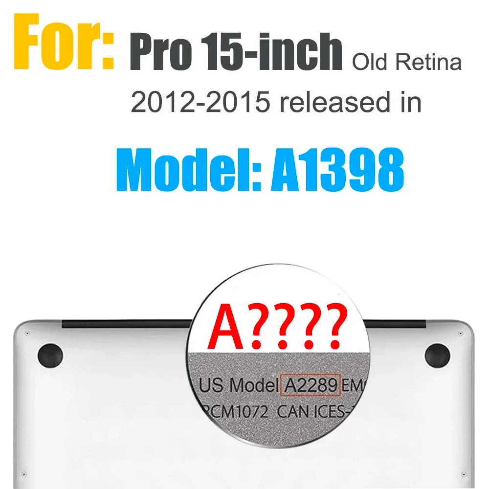 Clear Hard Shell Case Compatible with MacBook Air and MacBook Pro – 13 to 16 Inch