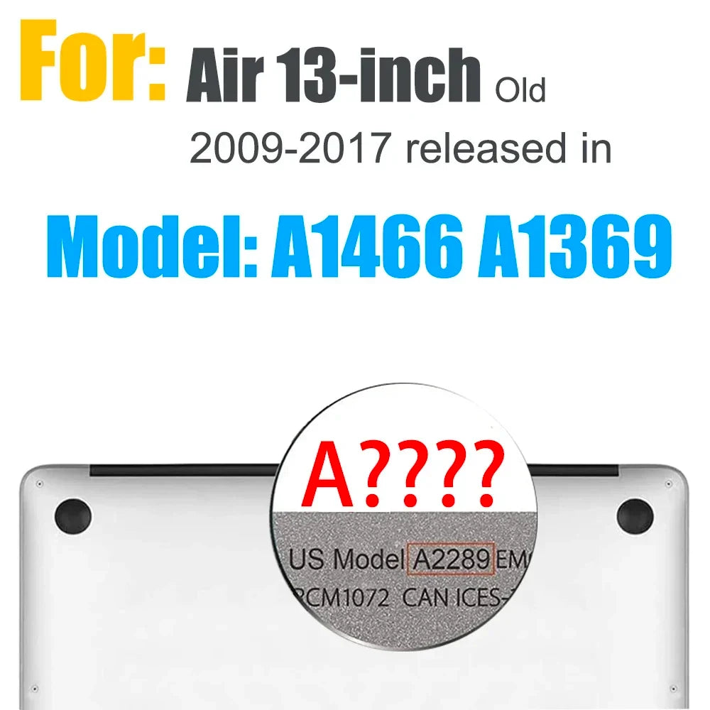 Clear Hard Shell Case Compatible with MacBook Air and MacBook Pro – 13 to 16 Inch