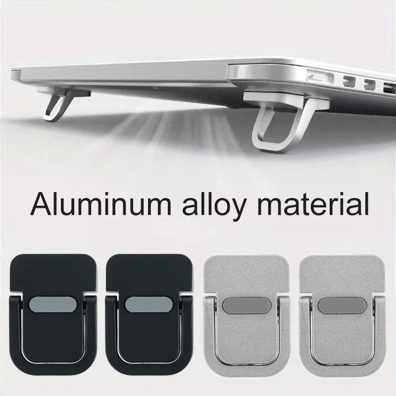 Set of 2 Mini Adhesive Laptop Riser Stands – 10 to 18 Inch