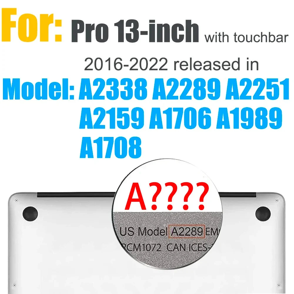 Clear Hard Shell Case Compatible with MacBook Air and MacBook Pro – 13 to 16 Inch