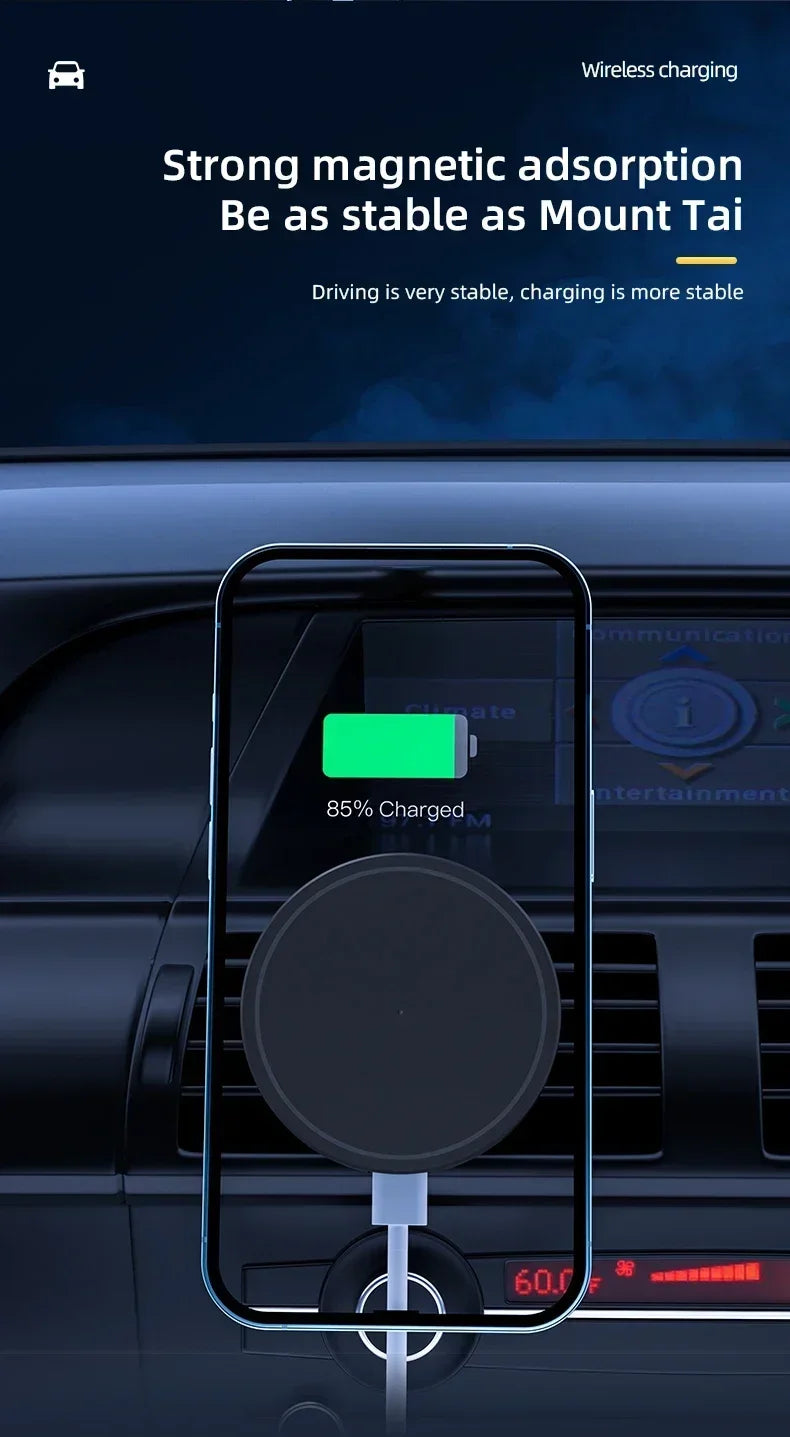 Magnetic Car Wireless Charger – Air Vent Mount for MagSafe Compatible Phones