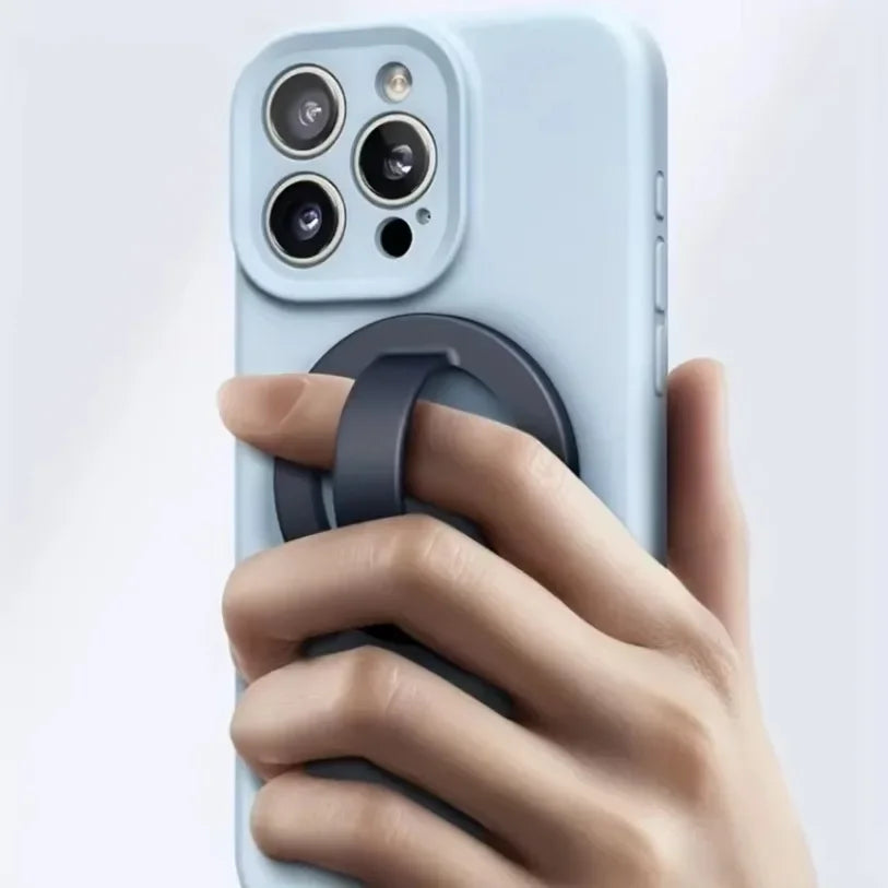 Magnetic Phone Ring Holder – 360° Rotating Grip and Stand for Smartphones