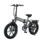 JINGHMA R7 Folding Fat Tire Electric Bike – 800W Motor, 48V 12.8Ah Battery, 20-Inch Wheels, Black