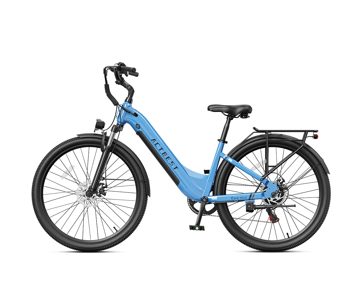 ACTBEST Core ST 2.0 Step-Through Electric Bike – 1200W Peak Motor, 48V 10.4Ah Removable Battery, 26-Inch Tires