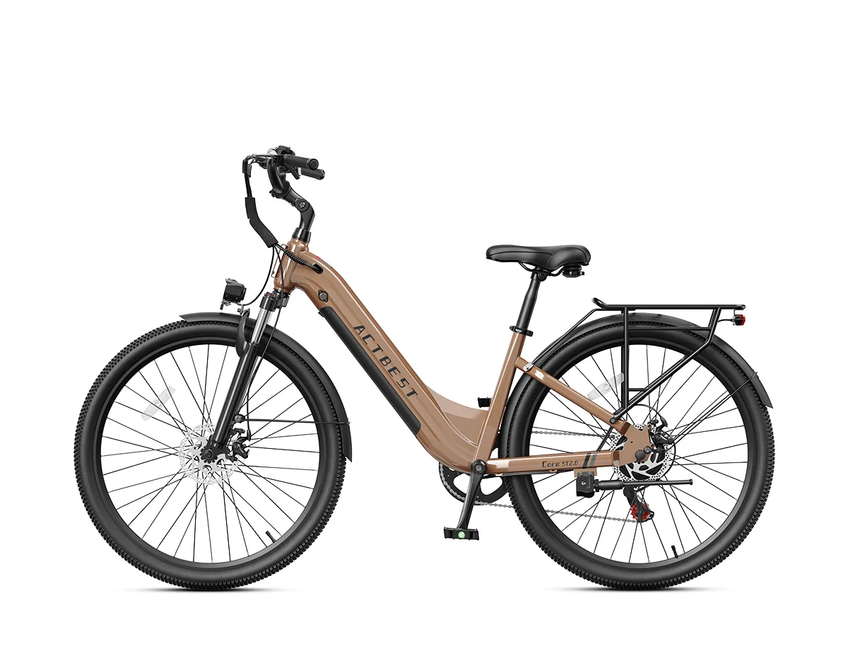 ACTBEST Core ST 2.0 Step-Through Electric Bike – 1200W Peak Motor, 48V 10.4Ah Removable Battery, 26-Inch Tires