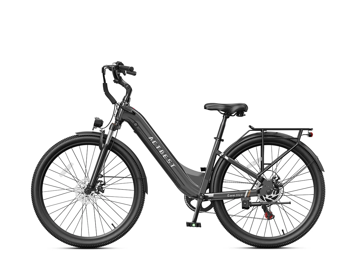 ACTBEST Core ST 2.0 Step-Through Electric Bike – 1200W Peak Motor, 48V 10.4Ah Removable Battery, 26-Inch Tires
