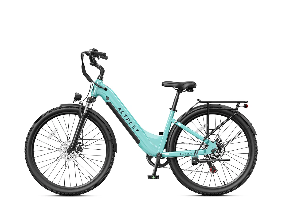 ACTBEST Core ST 2.0 Step-Through Electric Bike – 1200W Peak Motor, 48V 10.4Ah Removable Battery, 26-Inch Tires