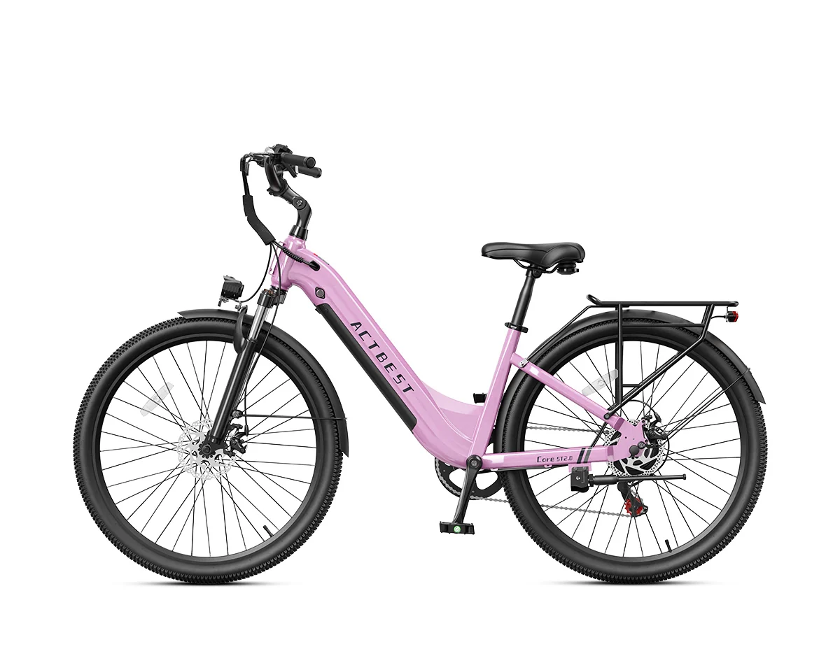 ACTBEST Core ST 2.0 Step-Through Electric Bike – 1200W Peak Motor, 48V 10.4Ah Removable Battery, 26-Inch Tires