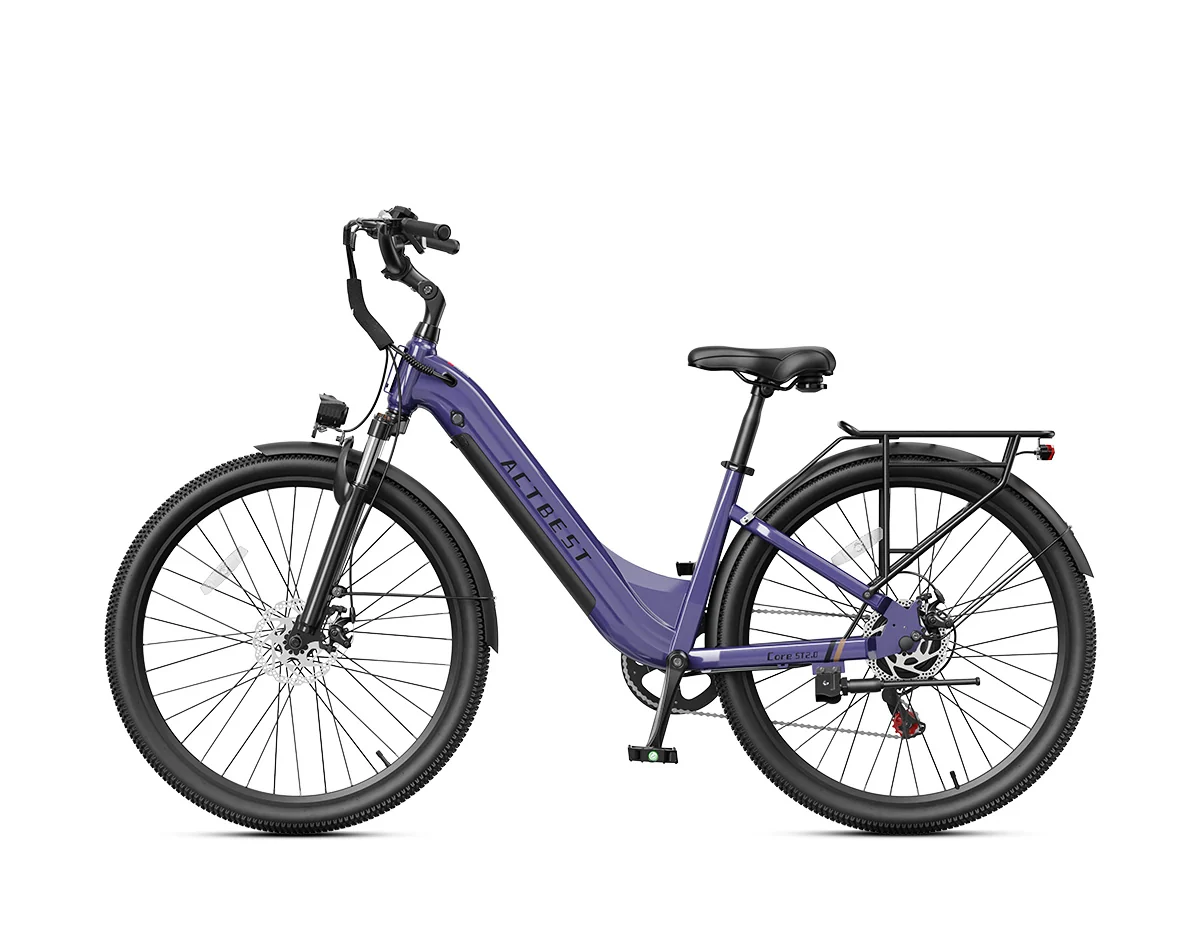 ACTBEST Core ST 2.0 Step-Through Electric Bike – 1200W Peak Motor, 48V 10.4Ah Removable Battery, 26-Inch Tires