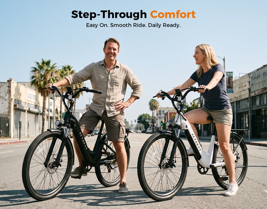 ACTBEST Core ST 2.0 Step-Through Electric Bike – 1200W Peak Motor, 48V 10.4Ah Removable Battery, 26-Inch Tires