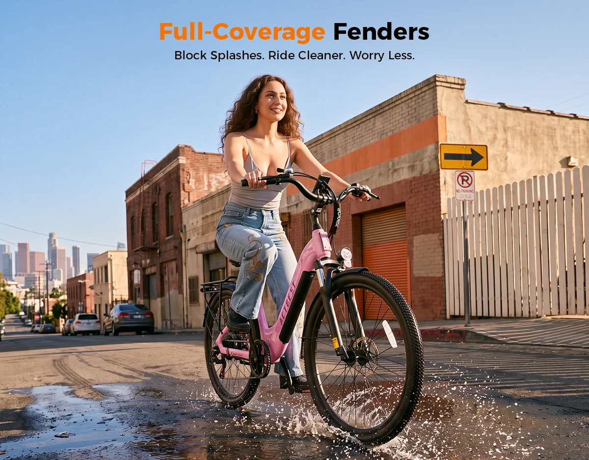ACTBEST Core ST 2.0 Step-Through Electric Bike – 1200W Peak Motor, 48V 10.4Ah Removable Battery, 26-Inch Tires
