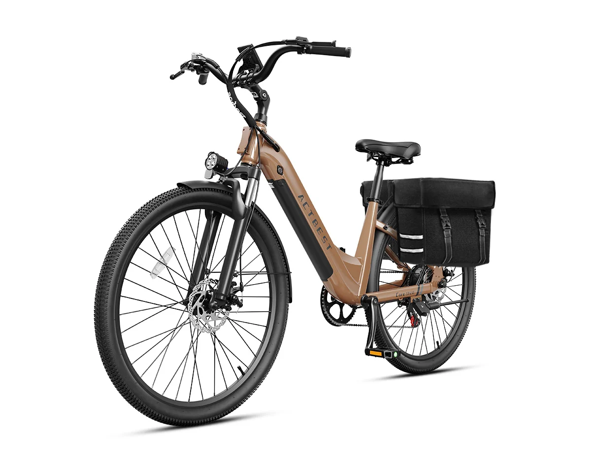 ACTBEST Core ST 2.0 Step-Through Electric Bike – 1200W Peak Motor, 48V 10.4Ah Removable Battery, 26-Inch Tires