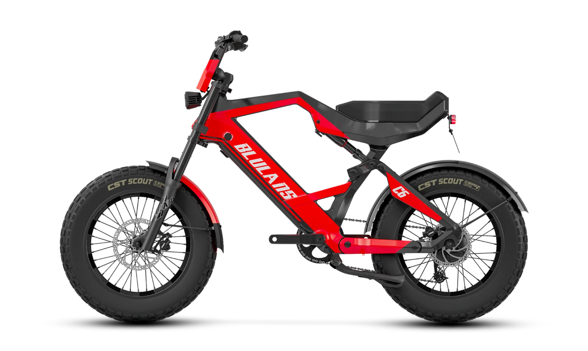BLULANS C6 Carbon Fiber Moped-Style Electric Bike – 500W, 48V 15Ah