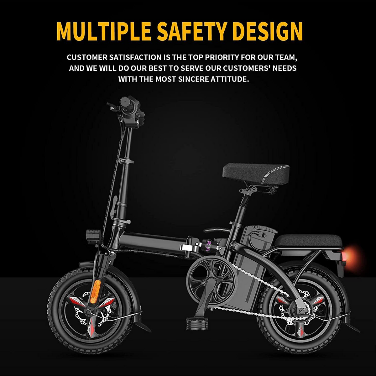 EBKAROCY 14″ Folding Electric Bike for Adults, 400W Motor, 48V 15Ah Removable Battery