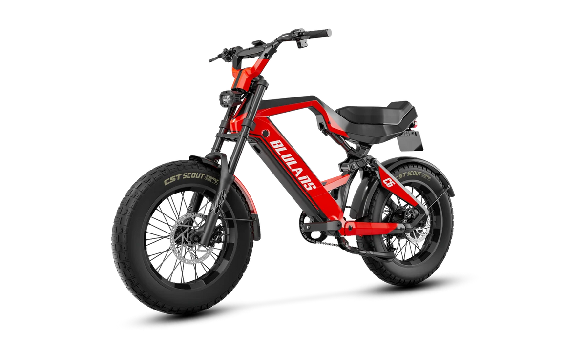BLULANS C6 Carbon Fiber Moped-Style Electric Bike – 500W, 48V 15Ah