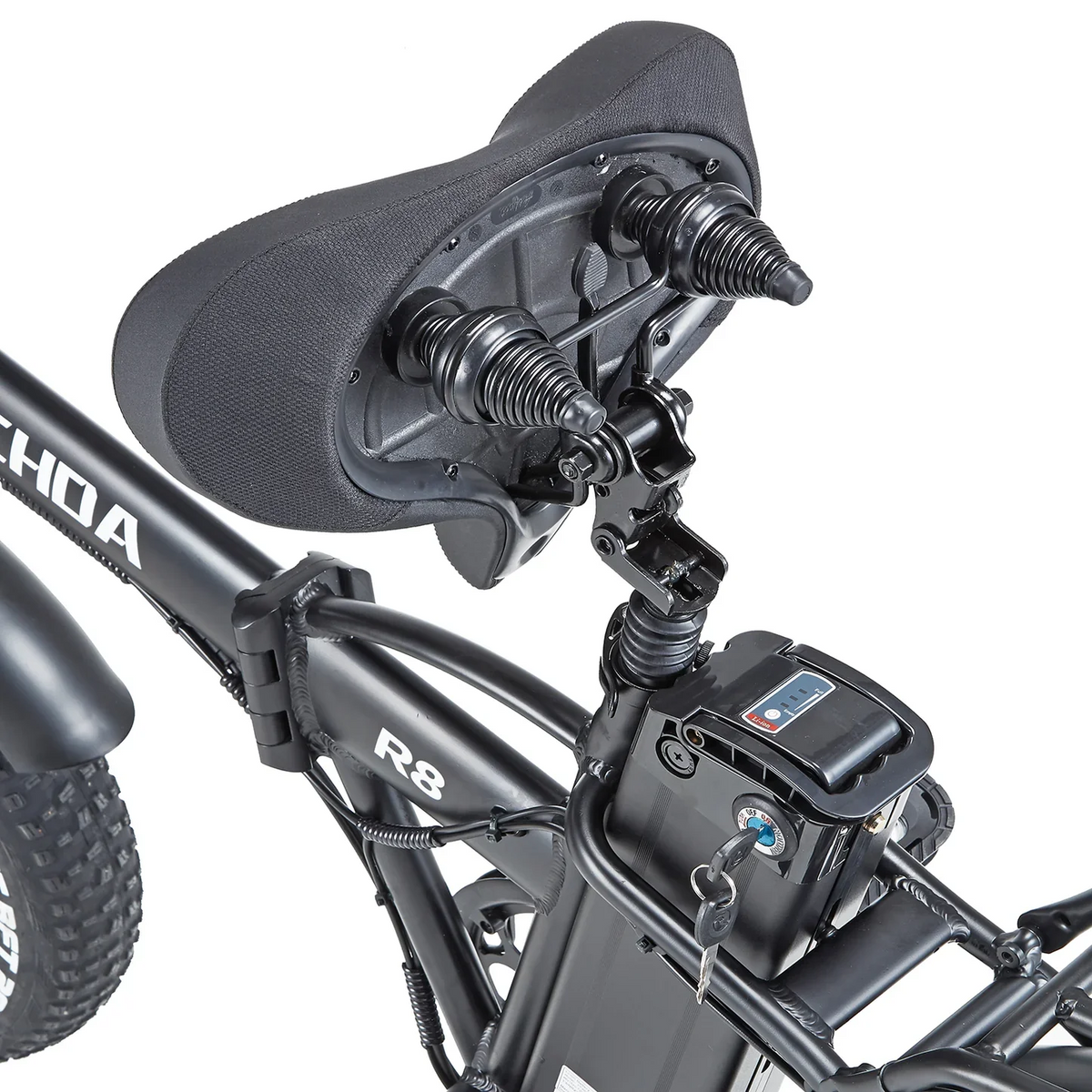 BURCHDA R8 Pro Folding Electric Bike – 800W Motor, 48V 20Ah Removable Battery, 20 × 4.0-Inch Fat Tires